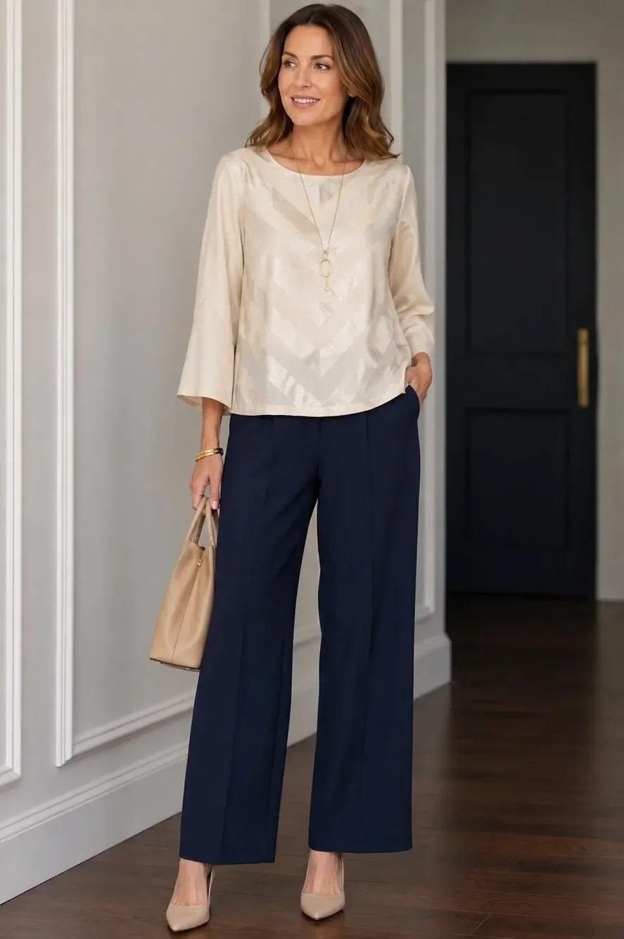 VTG CHANEL 1994 Wide Leg Wool Pants US 8 FR40 Karl Lagerfeld Silk Lined Trousers